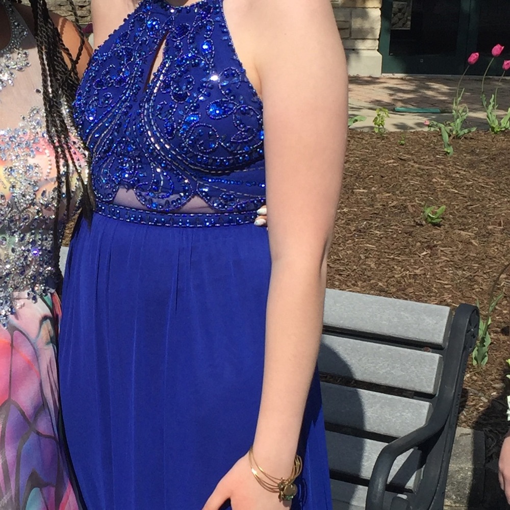 Navy blue prom dress